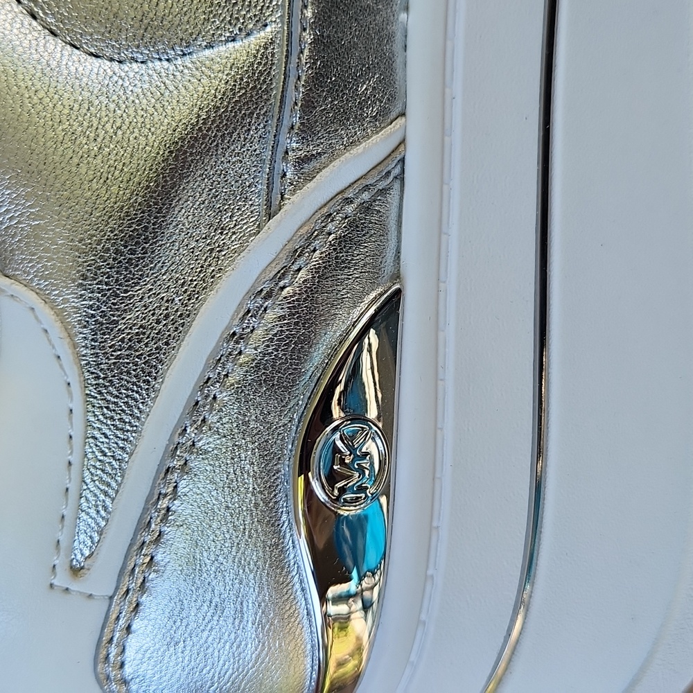 Michael Kors Metallic Silver Women's Sneakers - Picture 4 of 5